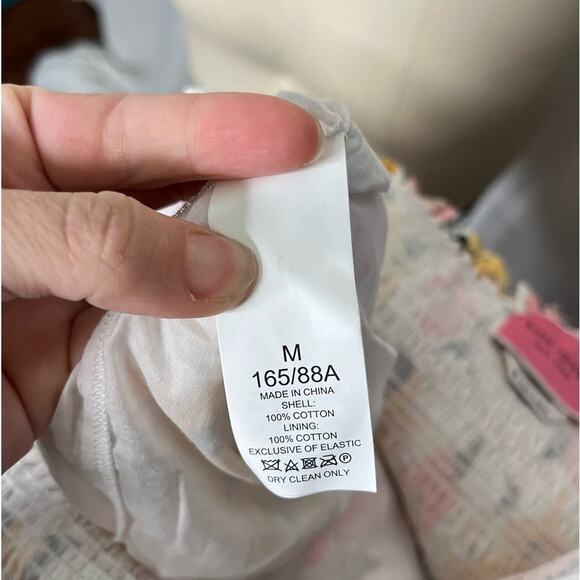 Kate Spade Lily Blooms Smocked Puff Sleeve Midi Dress Size Medium - Picture 5 of 5